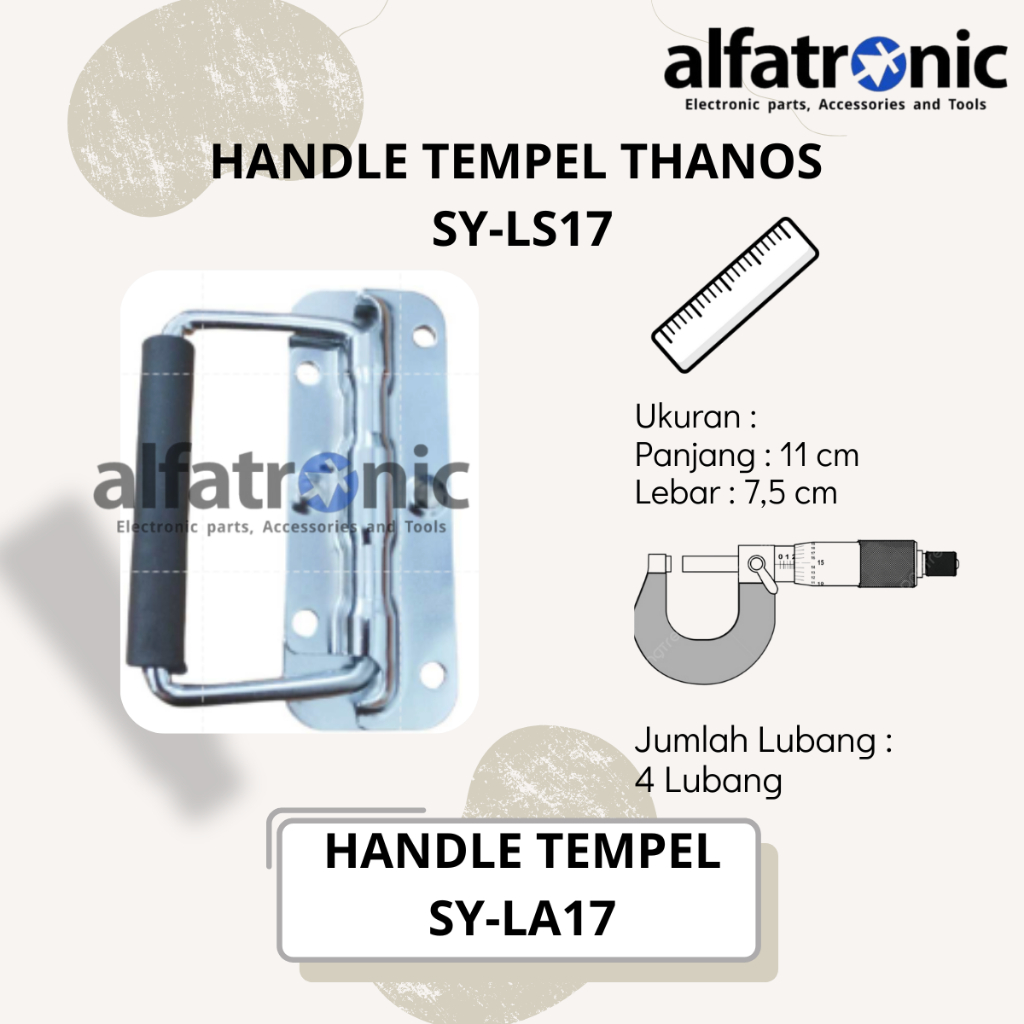 HANDLE TEMPEL BOX HARDCASE THANOS SY-LS 17 SILVER