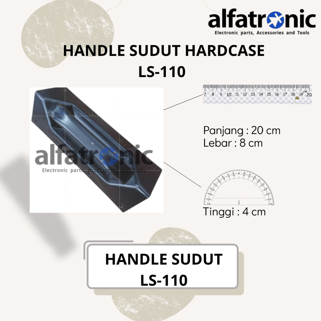 HANDLE SUDUT/ HANDLE PEGANGAN BOX HARDCASE THANOS SY-LS 110 BLACK