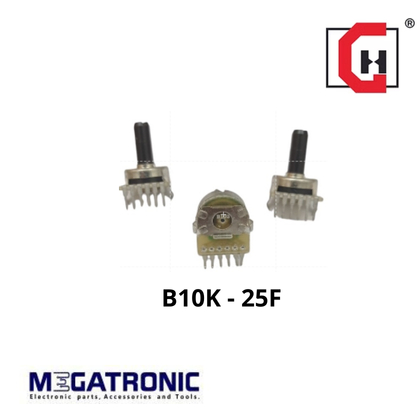 POTENSIO PUTAR METAL SHAFT GH B10K-25F MONO STANDART