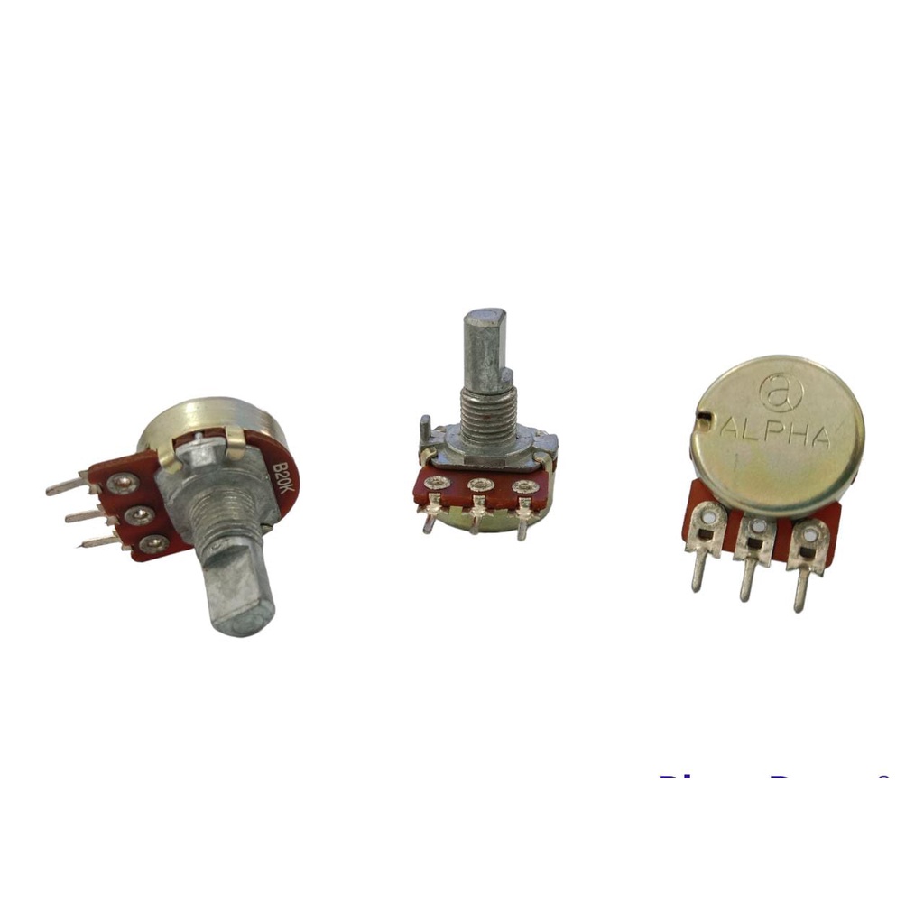 potensio metal shaft b20k mono alpha klik drat 1/2