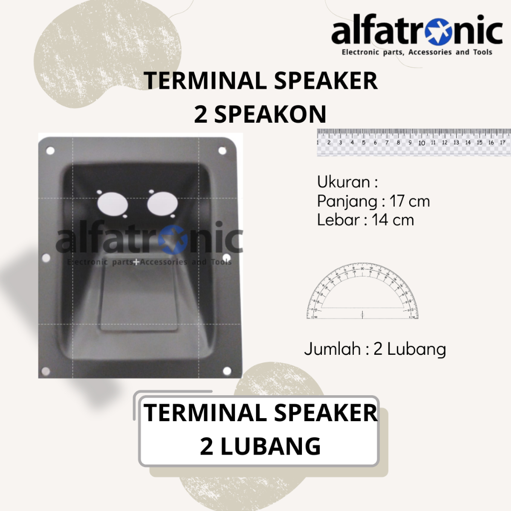 TERMINAL/ PLAT BOX SPEAKER CEKUNG THANOS 2 SPEAKON/ 2 LUBANG