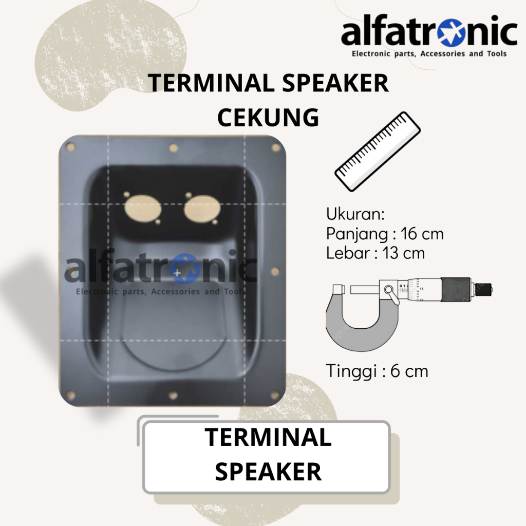 TERMINAL/ PLAT BOX SPEAKER CEKUNG THANOS 2 SPEAKON/ 2 LUBANG NEW