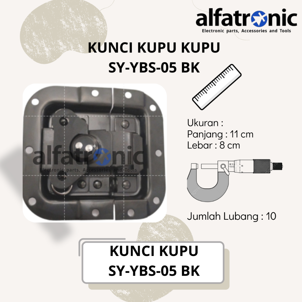 KUNCI HARDCASE KUPU KUPU THANOS SY-YBS 05 (BESAR) BLACK