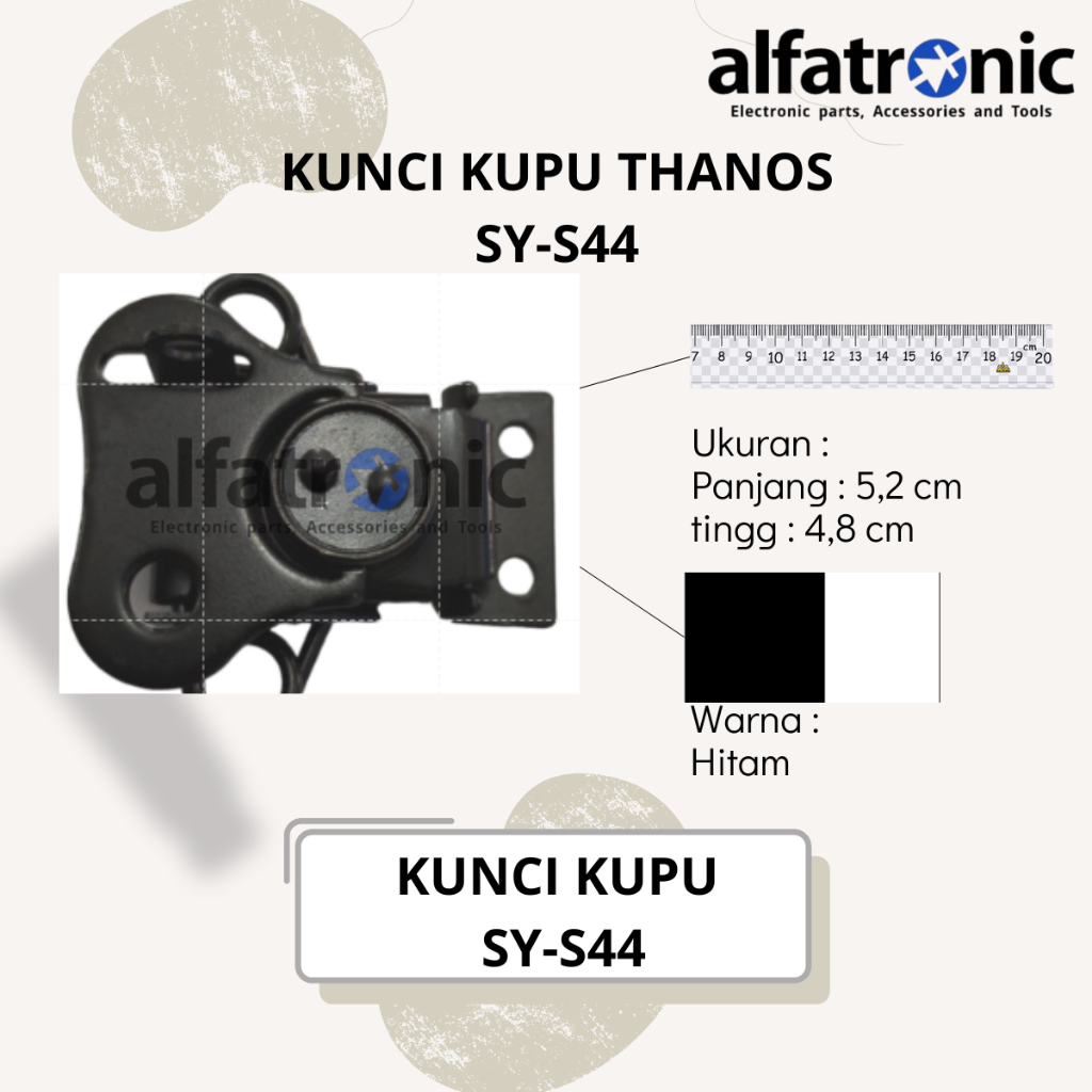 Kunci Kupu-Kupu Thanos Pengait Kecil BLACK SY-S44